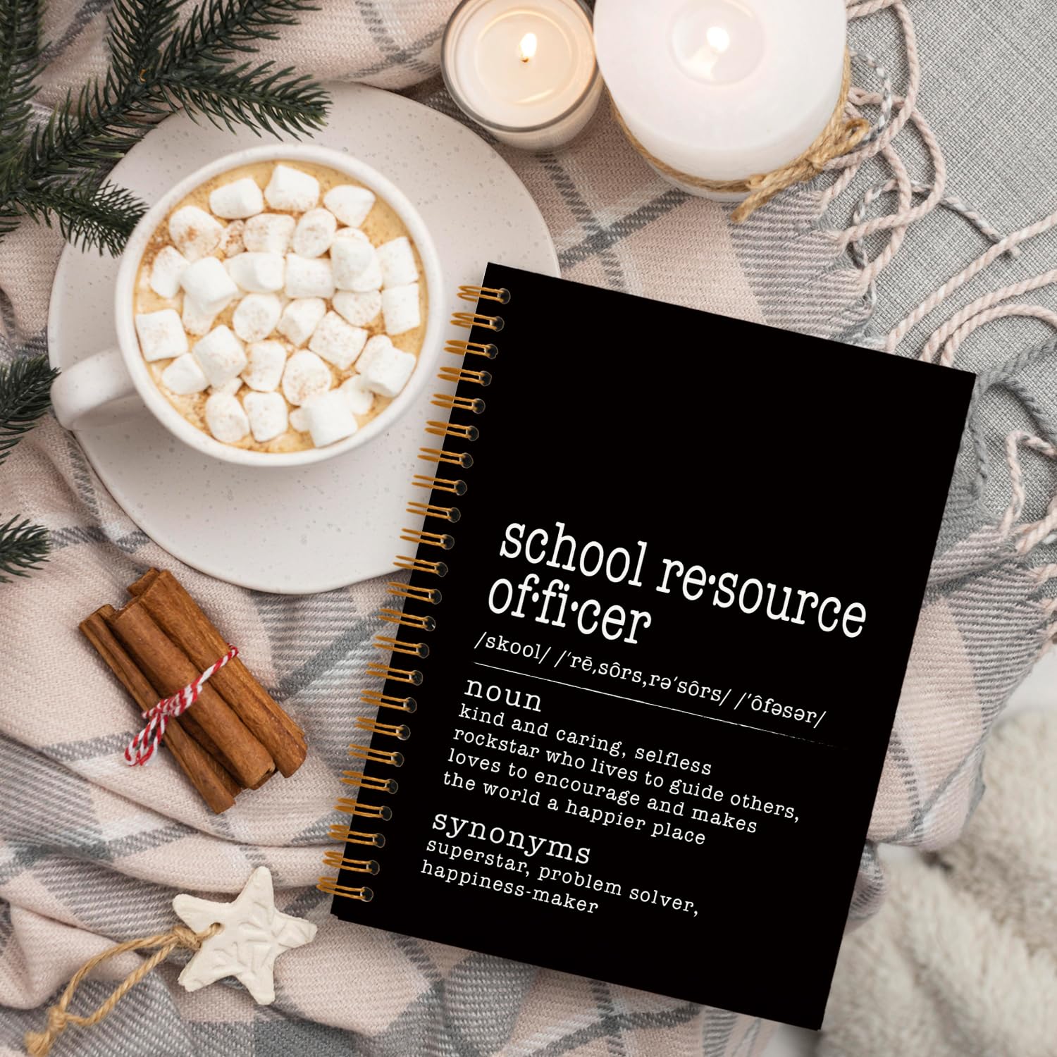 QUICQOD Quaderno con definizione di ufficiale delle risorse scolastiche, diario per lavoro, ufficio, scuola, regalo di apprezzamento, regalo di ringraziamento, quaderno a spirale con copertina rigida