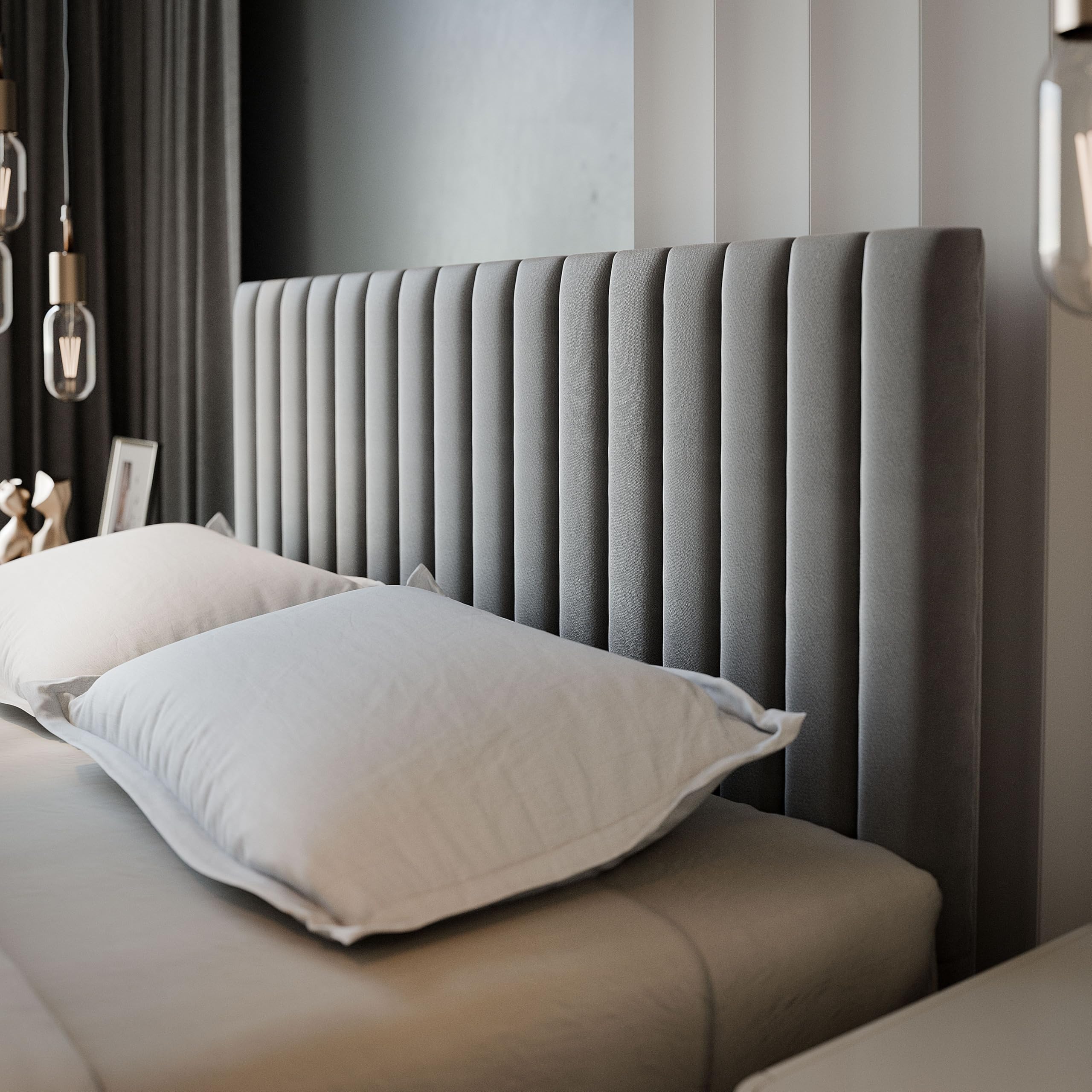 Masseno Boxspringbett Arion 180x200 cm Komplett-Set mit Matratze und Topper, Polsterbett mit Zwei Bettkästen -Grün, Kronos 19
