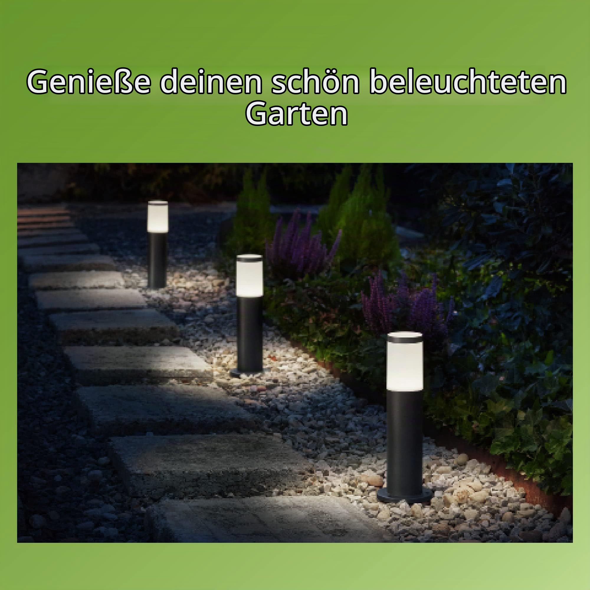 PHILIPS Utrecht Outdoor Sockelleuchte 1-er Starter Set (6 W), wetterfeste Niedervolt Außenleuchte mit warmweißem Licht, energiesparende LED Beleuchtung, anthrazit