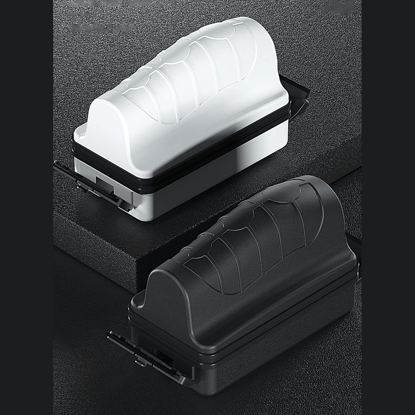 Magnetyczny środek do czyszczenia szkła w akwarium, Szczotka magnetyczna w akwarium Pływająca dwugłowa skrobaczka Środek do czyszczenia szkła w akwarium, Szczotka do (Czarny)