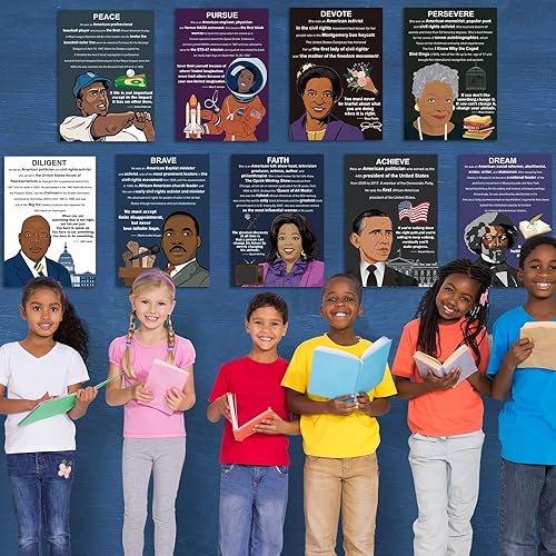 Miniatura 7 de 9 pósteres negros de historia afroamericana, arte inspirador de pared de 16 x 11 pulgadas para escuela secundaria y secundaria, biblioteca, oficina,