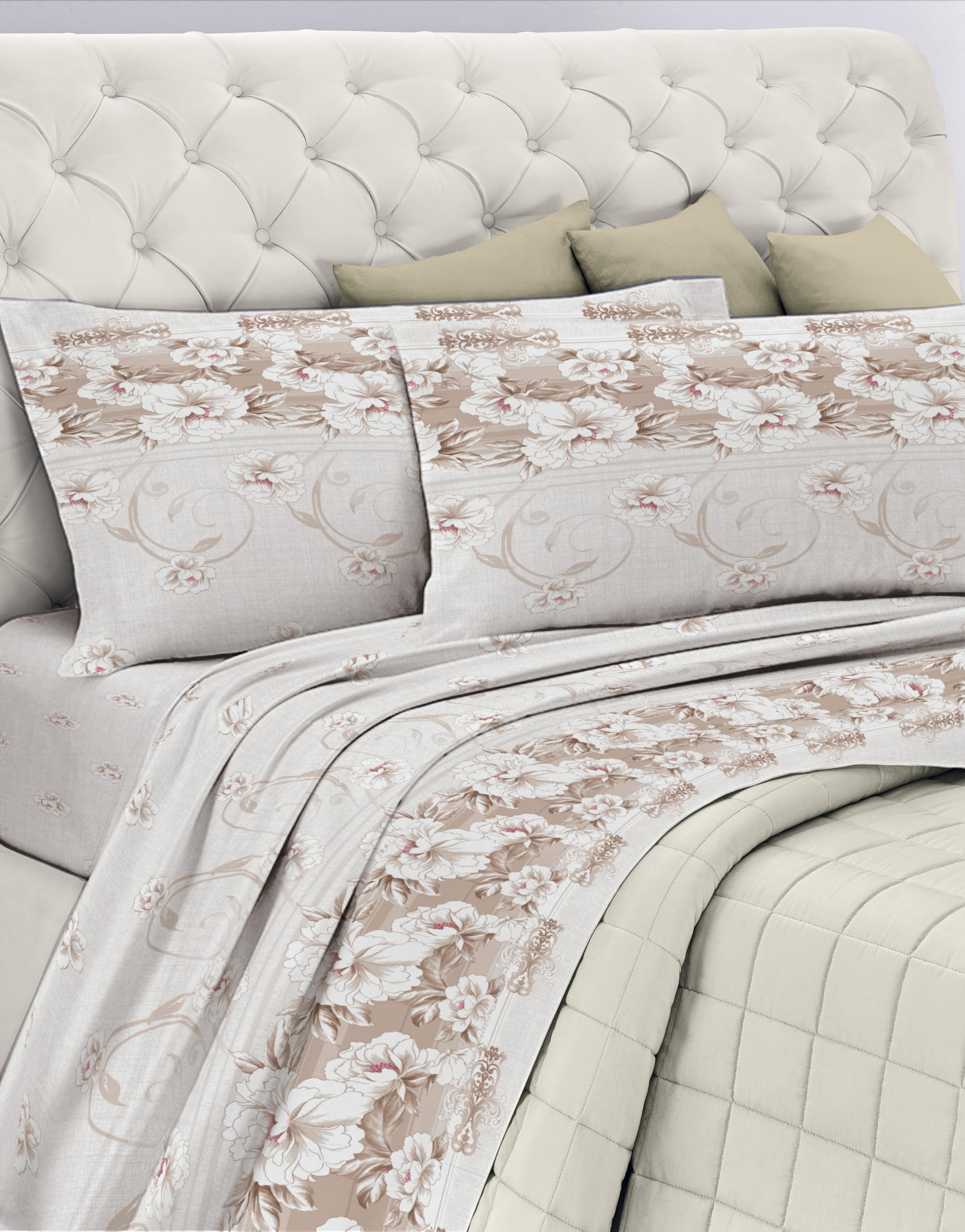 GEMITEX Juego de sábanas de algodón 100% algodón, Transpirable, sin sustancias nocivas, Calidad certificada Standard 100 by Oeko-Tex Fiducia nel Textil, matrimonial, G12/gris tórtola, diseñado en