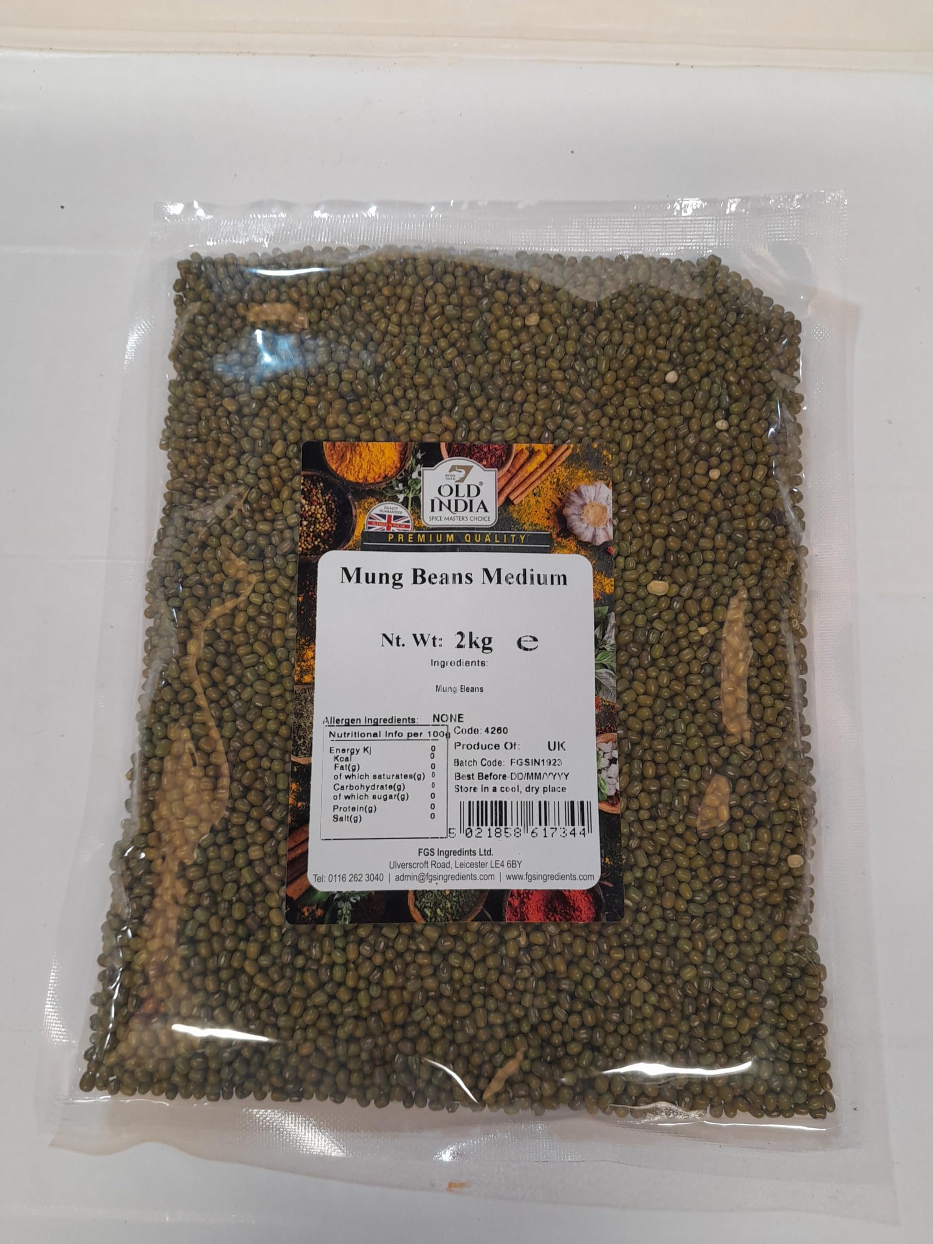 Old India Mung Beans Medium 2kg