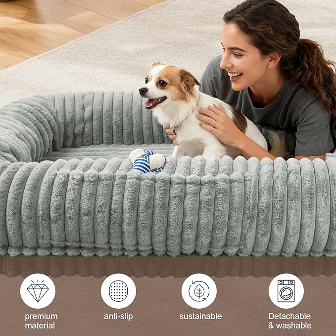 Cama Ortopédica para Perro Grande 70x38 Pulgadas con Funda Lavable miniatura 4