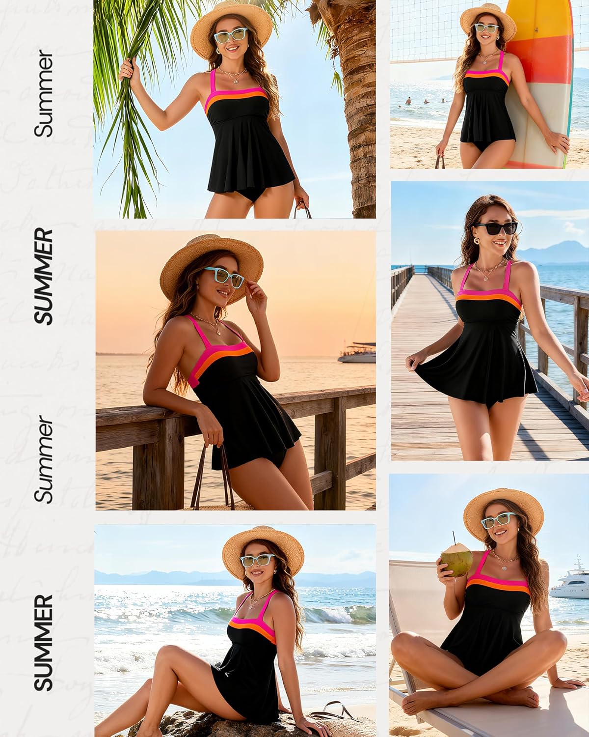 XUNYU Tankini Swimsuits for Women Tummy Control Two Piece Bathing Suit High Waisted Full Coverage Swimwear Modest Swim Suit - Image 8