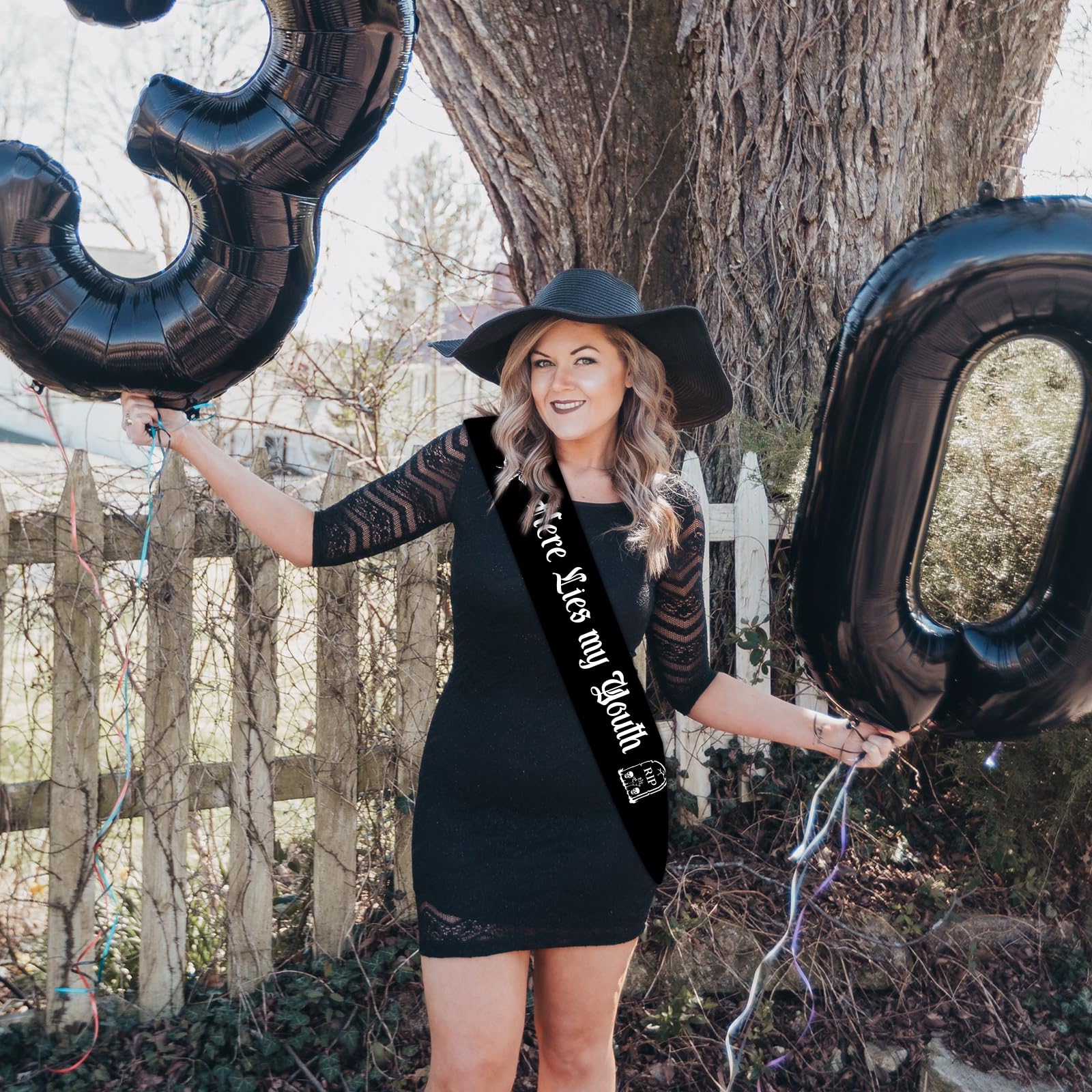 open lace back dress Amazon.com: Black 30th Birthday Decorations for Her