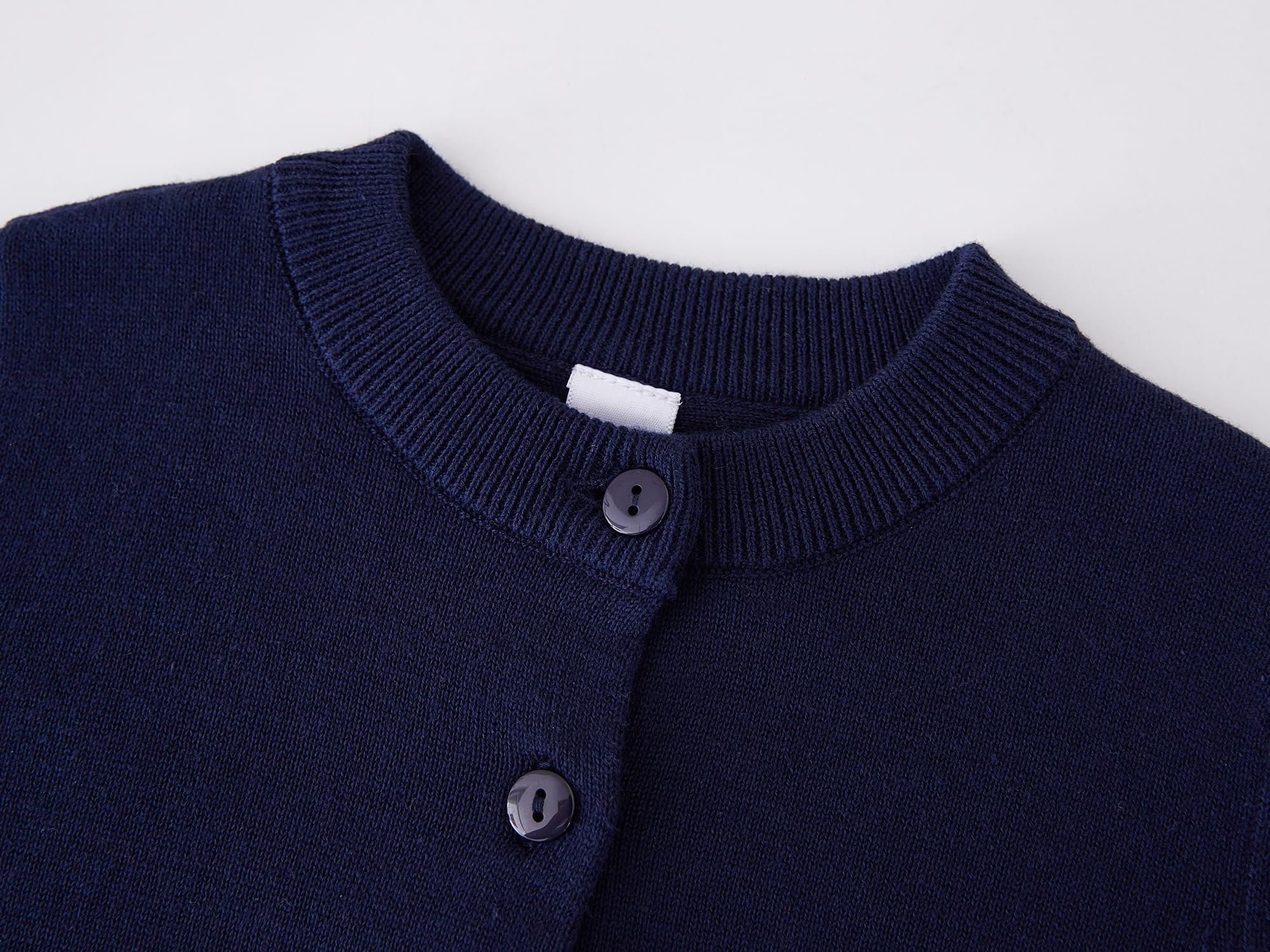 NewL Cardigan en coton à boutons solides à manches longues pour uniforme scolaire pour garçons et filles