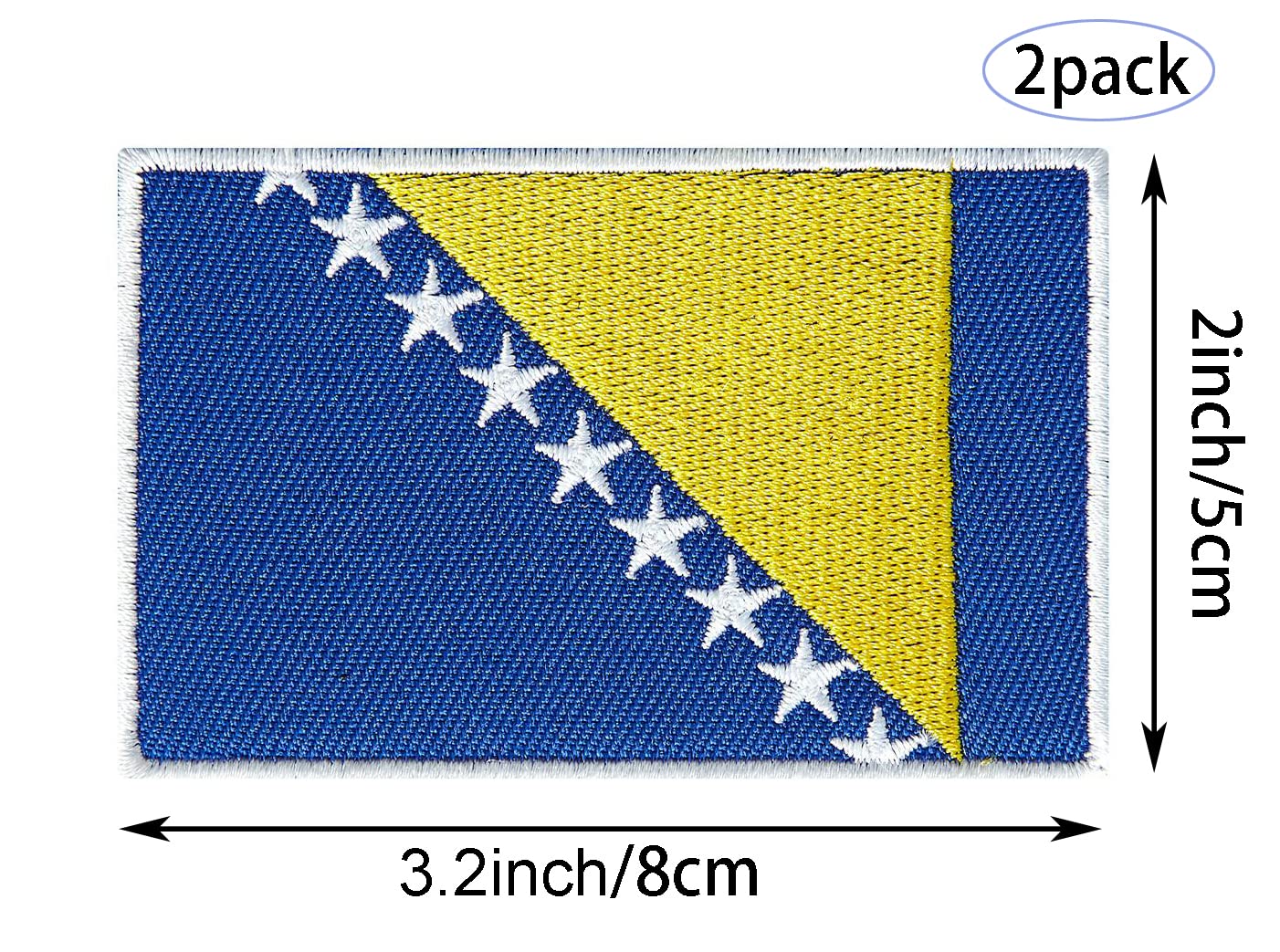 Toppa Ricamata Bandiera Norvegese Con Scritta Norway - 7x4,8 Cm, Da Cucire O Stirare Su Abiti E Borse