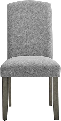 Miniatura 4 de Steve Silver Co Emily - Silla auxiliar de comedor, juego de 2 sillas, tela 100% poliéster, patas cónicas de madera maciza, estilo transitorio,