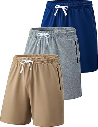 Liberty Imports Mens Sweat Shorts with Zipper Pockets