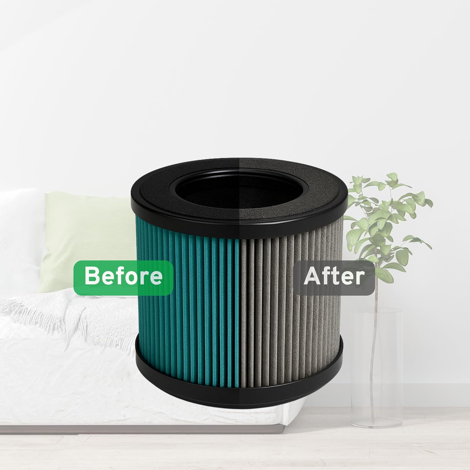 Nispira P40 Premium True HEPA Filter Replacement Compatible with KOIOS P40 Air Purifier | Removes Smoke, VOCs, Odor | 2 Pack - Image 5