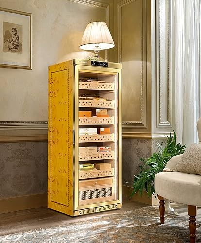Miniatura 5 de Raching MON2800 - Armario de control de clima de puros, gabinete humidor de cigarros con eliminación de amoníaco, gabinete de marco de madera de