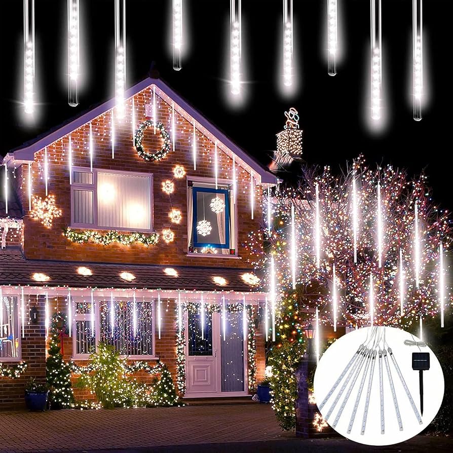 Amazon.co.jp: 【2025最新】Mozalida ソーラー流星群ライト 30cm 8