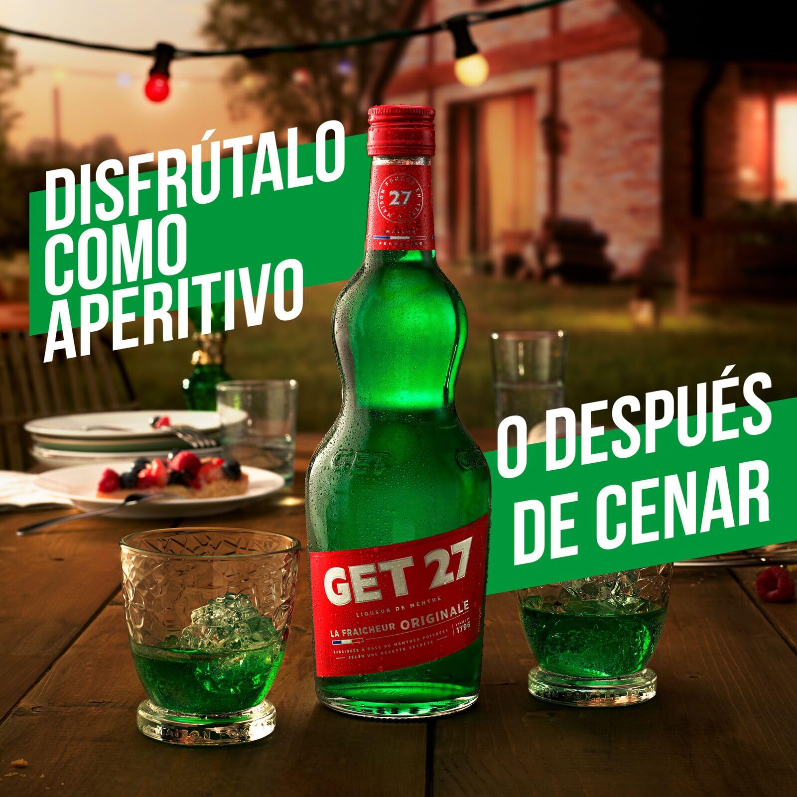 G- 27 G 27 Licor De Peppermint, Elaborado En España G 27 Botella 1 L