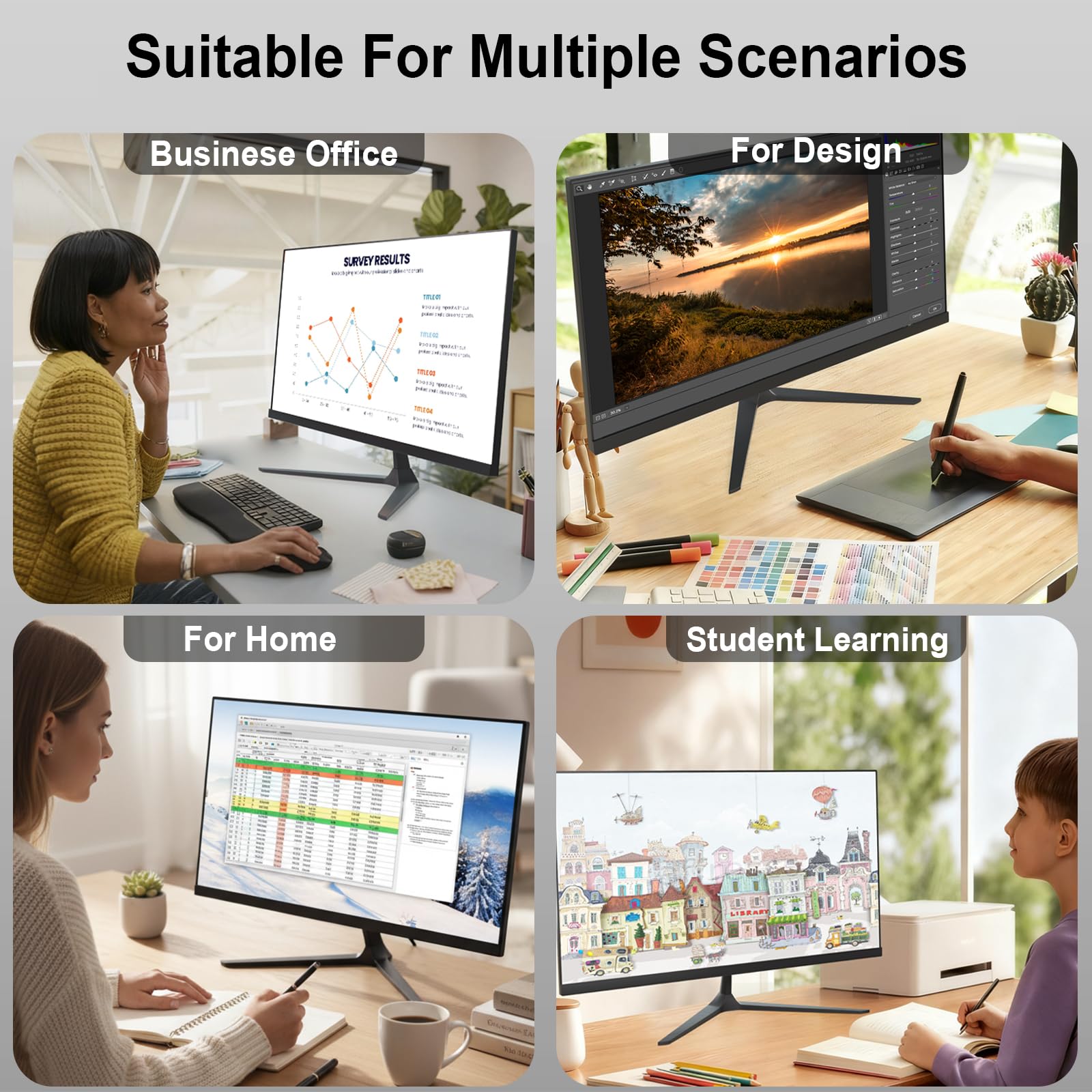 23,8 Zoll All-in-One Computer mit FHD Multi-Touchscreen Desktop-PC All in One Computer Prozessor Core i7 4 Core 16 GB RAM 512 GB SSD mit WiFi 6&Bluetooth 5.3