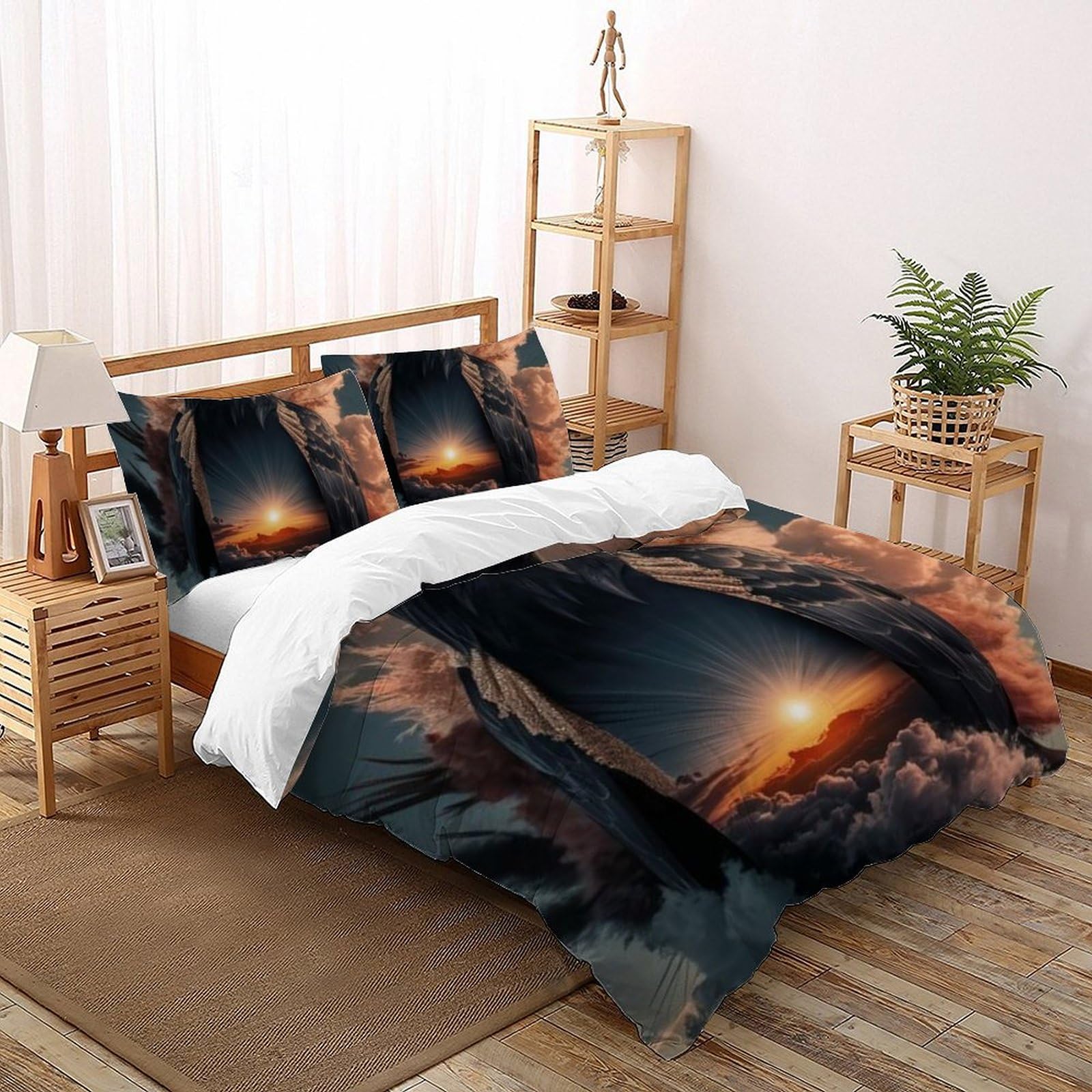 Housse de couette King l'aube imprimé 3D microfibre lit garçon