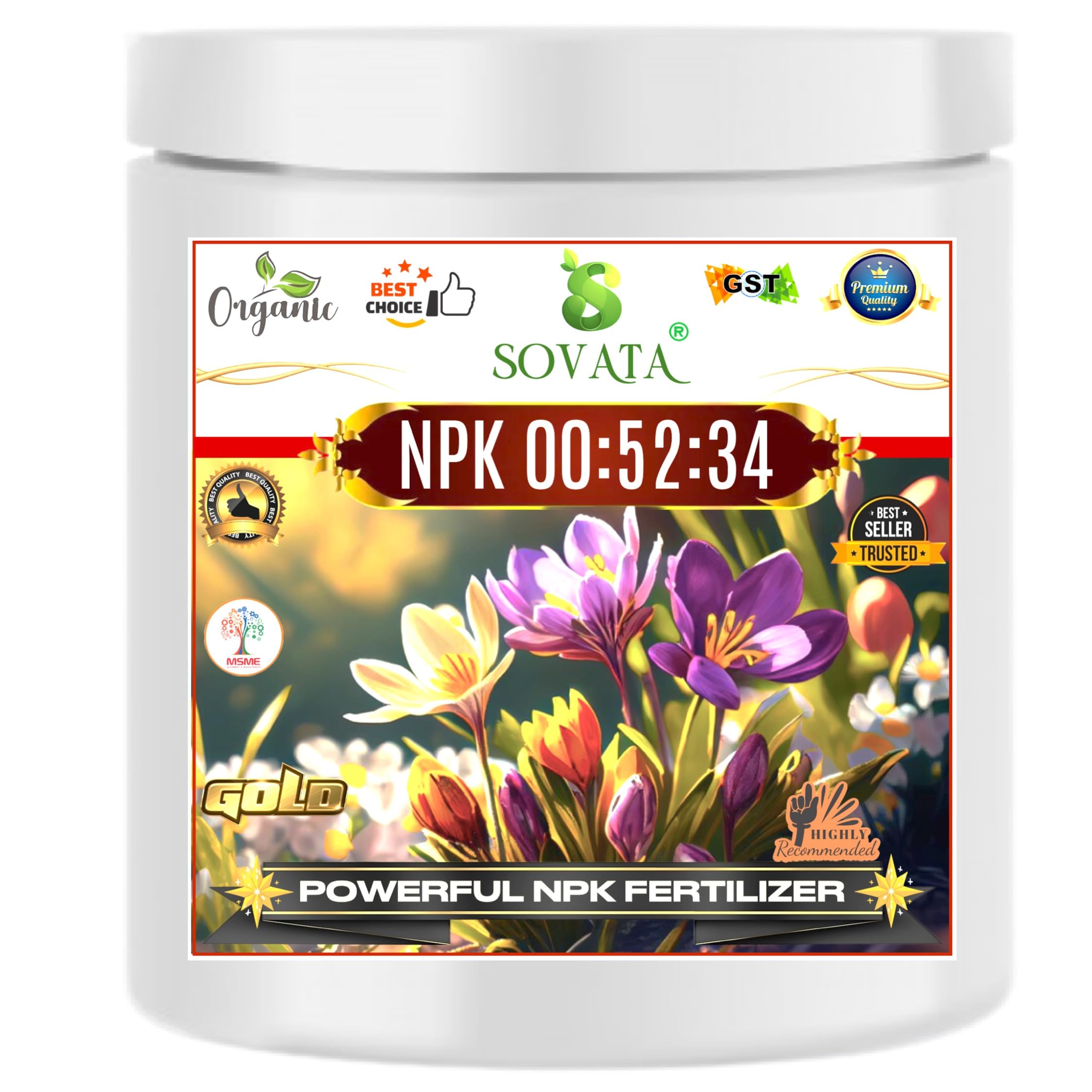 Sovata® NPK 00:52:34, Essential Powerful Organic Fertilizer for Overall Healthy Growth of Plants. (200 gm) (B0D982ZD8B) Amazon Price History, Amazon Price Tracker