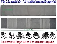 Vista 3 de Correa de pantorrilla para silla de ruedas y silla de transporte, ancho de asiento universal de 16 a 20 pulgadas, soporte de correa de pierna