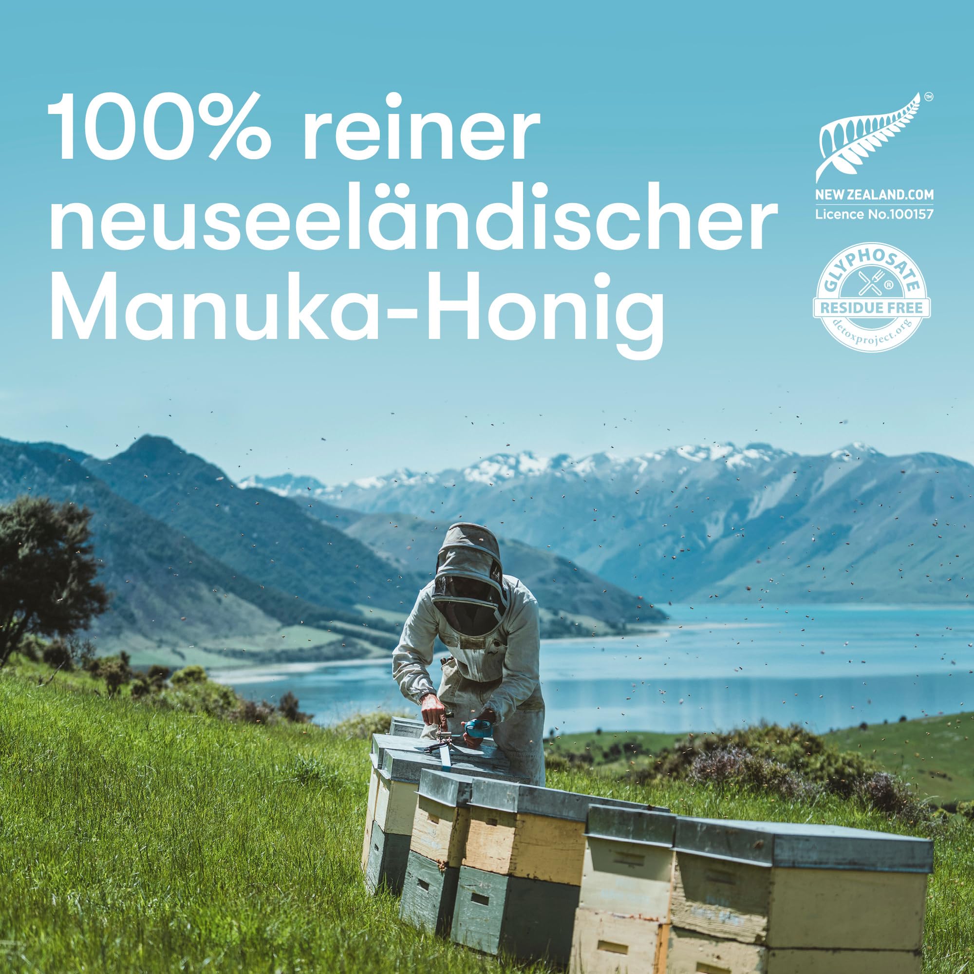 Manuka Honig MGO 514+ UMF 15+ 250g Aktiv Roh Hergestellt in Neuseeland Zertifiziertem Methylglyoxal Gehalt