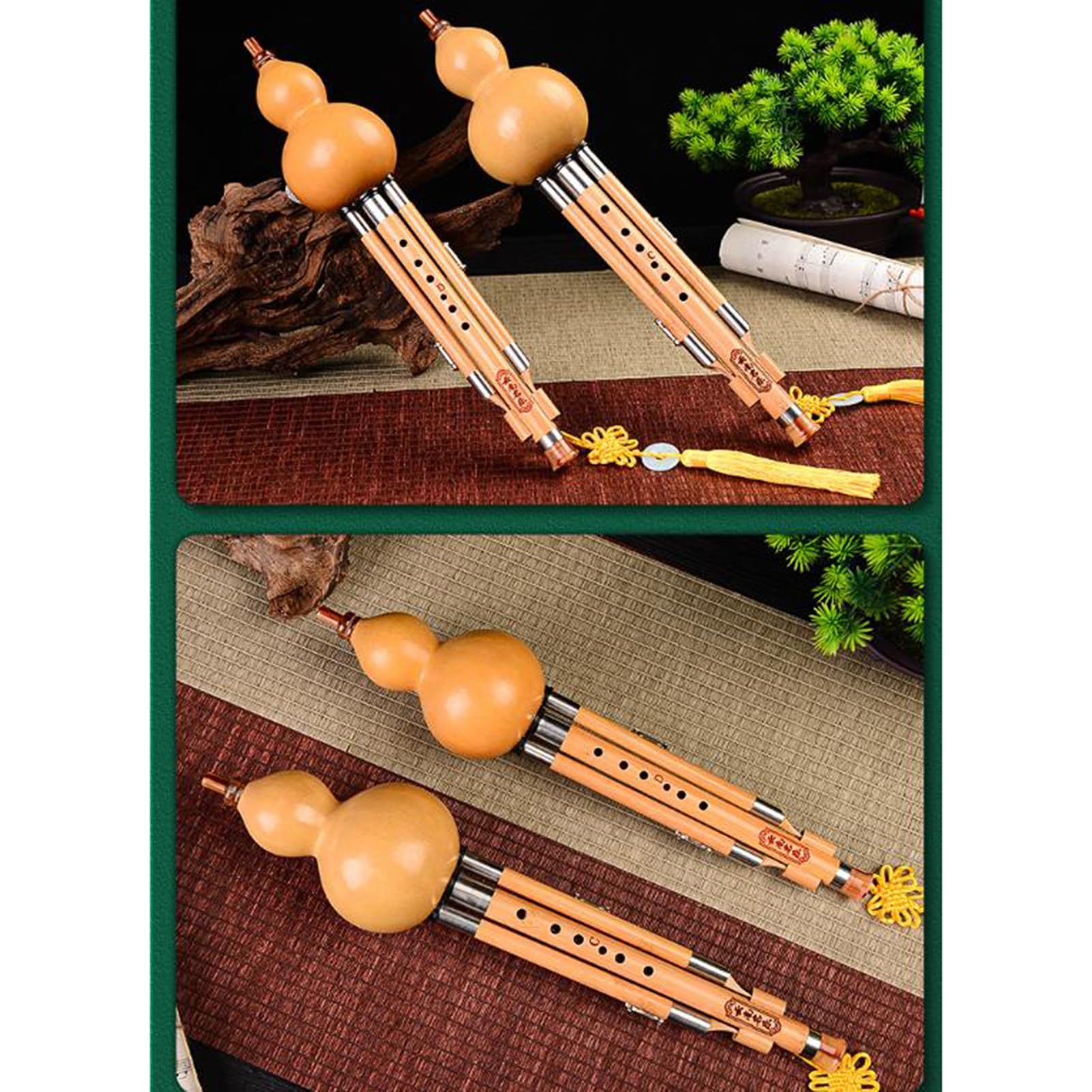 Hulusi Instrument de Musique C Down B Cucurbit Professionnel Débutants Performance G Key
