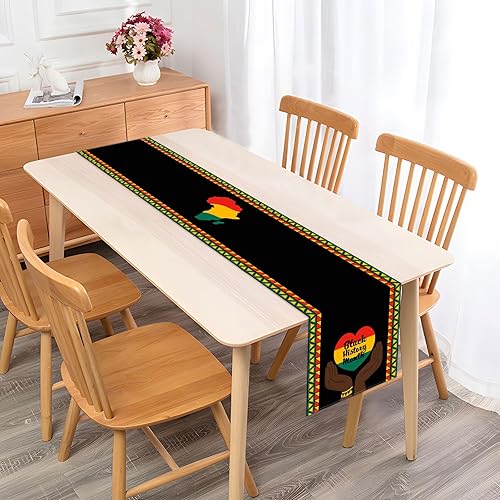 Miniatura 4 de Camino de mesa del mes de la historia negra, festival del patrimonio afroamericano de apoyo, igualdad, celebración social, vacaciones, comedor,