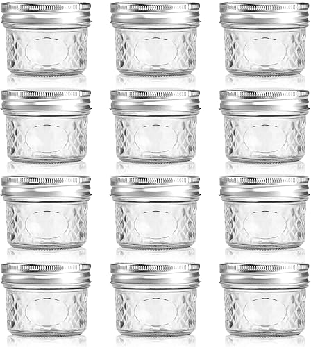 Miniatura 9 de Envase de almacenamiento de vidrio transparente de 4 oz/120 ml con tapa hermética, pequeño y lindo envase decorativo de masón para ensalada, avena