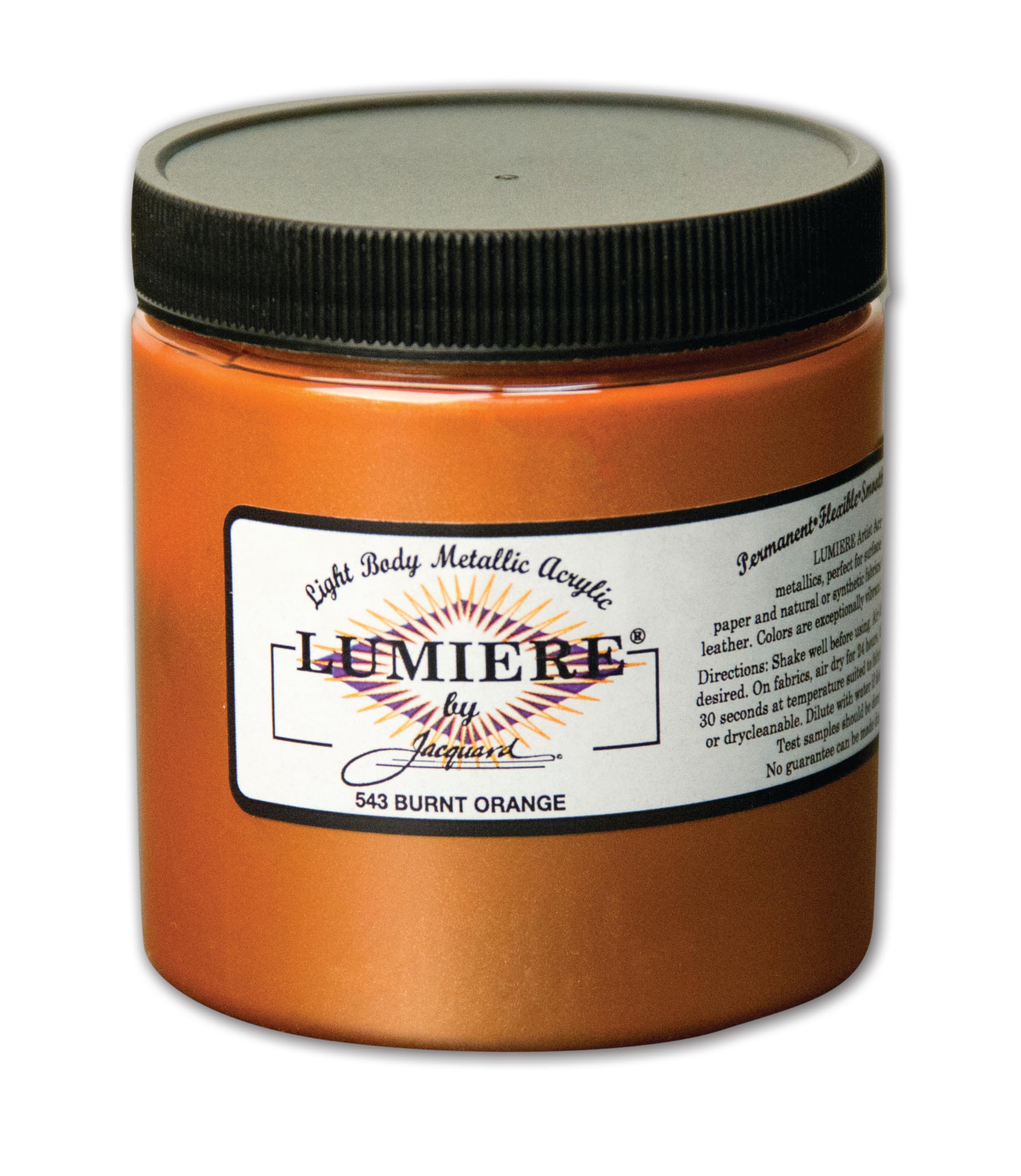 Jacquard Orange Lumiere Fabric Color 8 Oz Jar - Burnt By