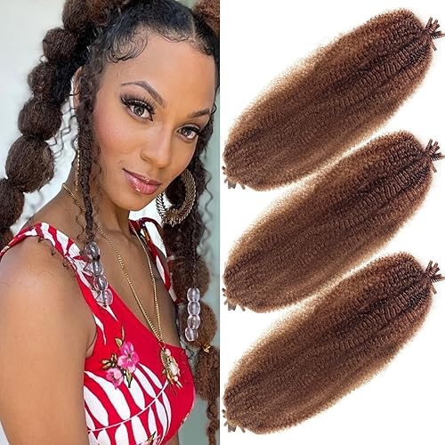 Marley Twist - Cabello trenzado de 24 pulgadas, cabello afro trenzado preesponjado, cabello rizado Jamaicano para trenzar