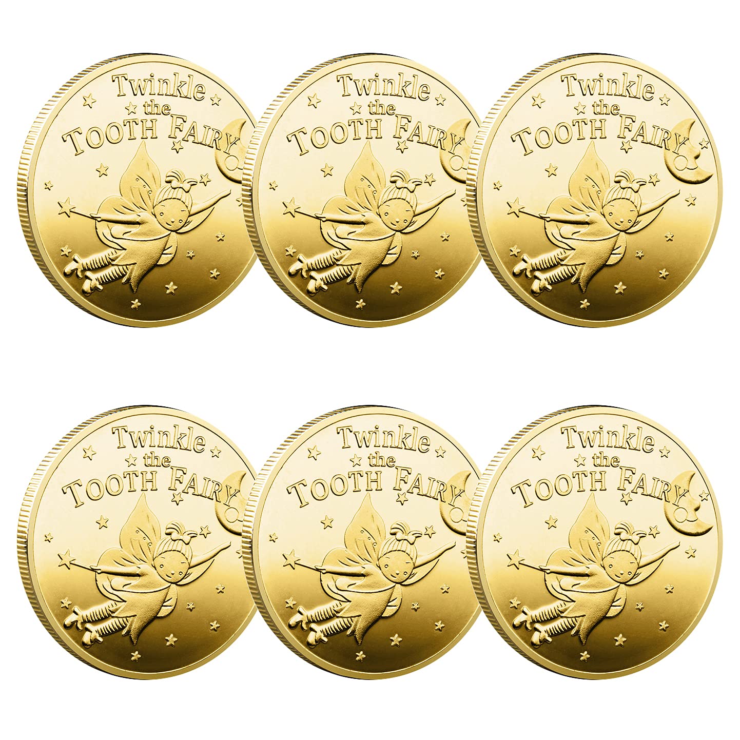 Amazon.co.jp: VIEAURA 歯の妖精コイン 6枚セット 子供の歯の生え