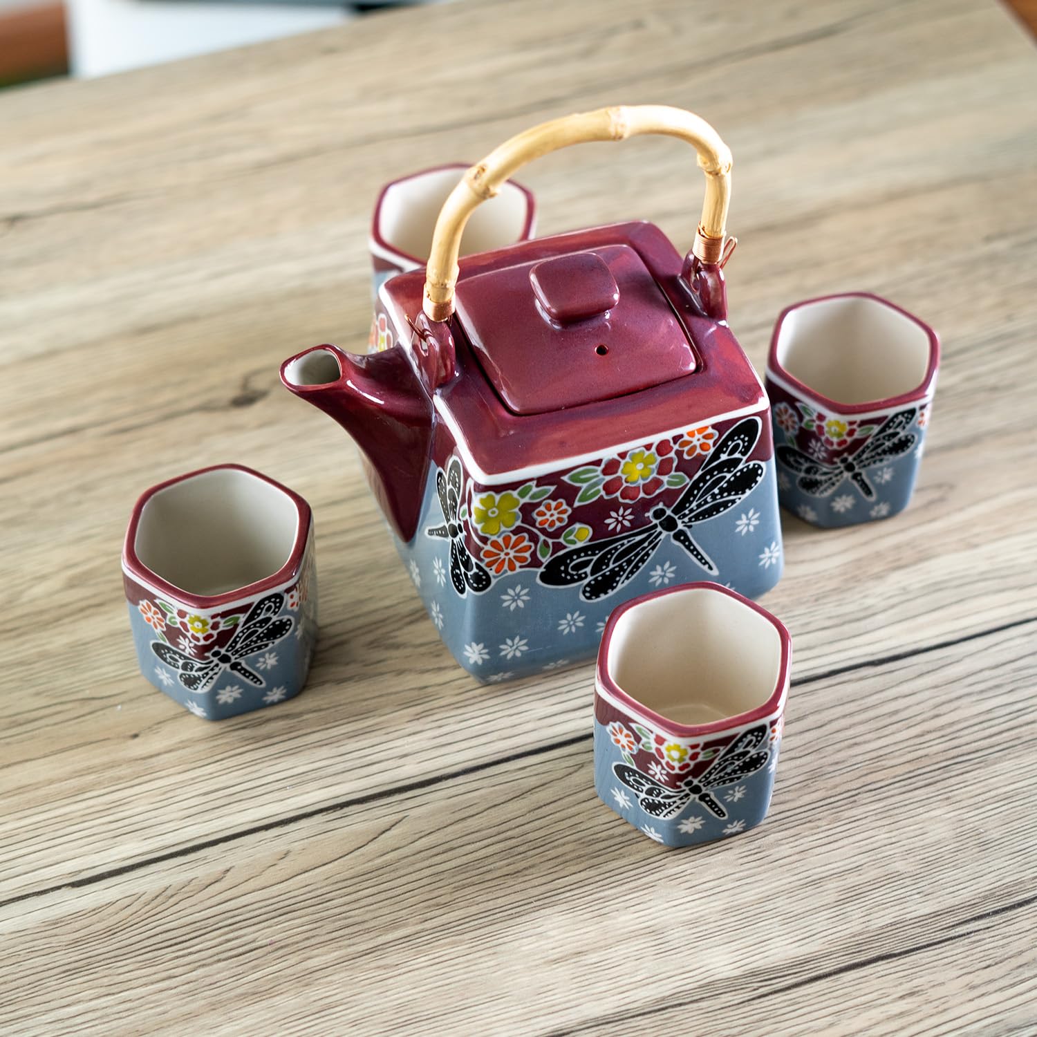 茶 bk Amazon.com | Urban Tokyo Japanese Style Cube Shape 20oz Porcelain