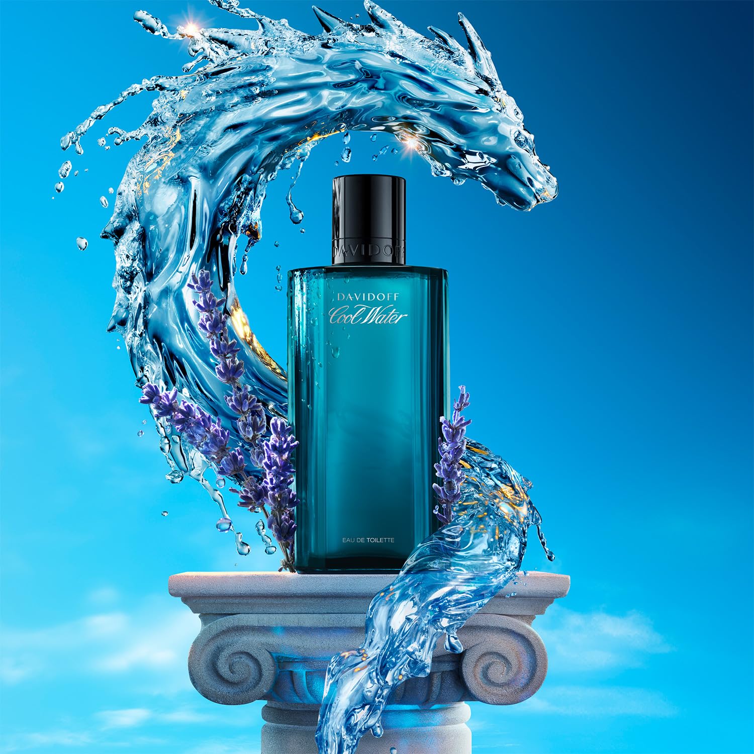 Davidoff Cool Water Eau de Toilette para Hombre ; Fragancia aromática masculina, fresca y con notas de cilantro, menta y lavanda ; Intensidad media ; 200 ml