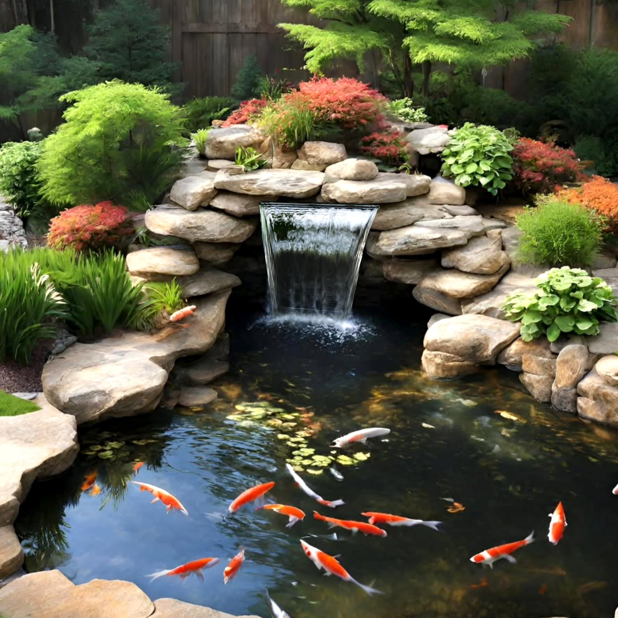 NFESOLAR Pond Waterfall Kit with 12.2