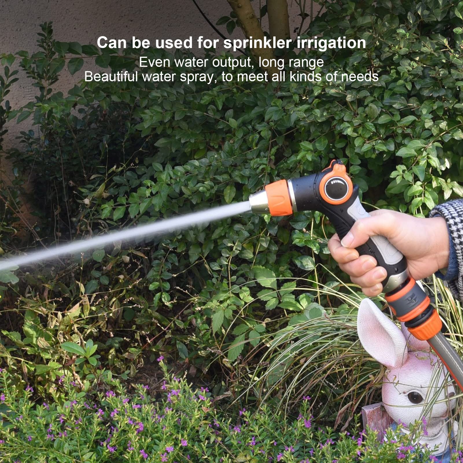 Pwshymi Garden Hose Nozzle Hose Rotating Adjustment Hose Thumb Sprayer for Watering Car Wash Yard Valve