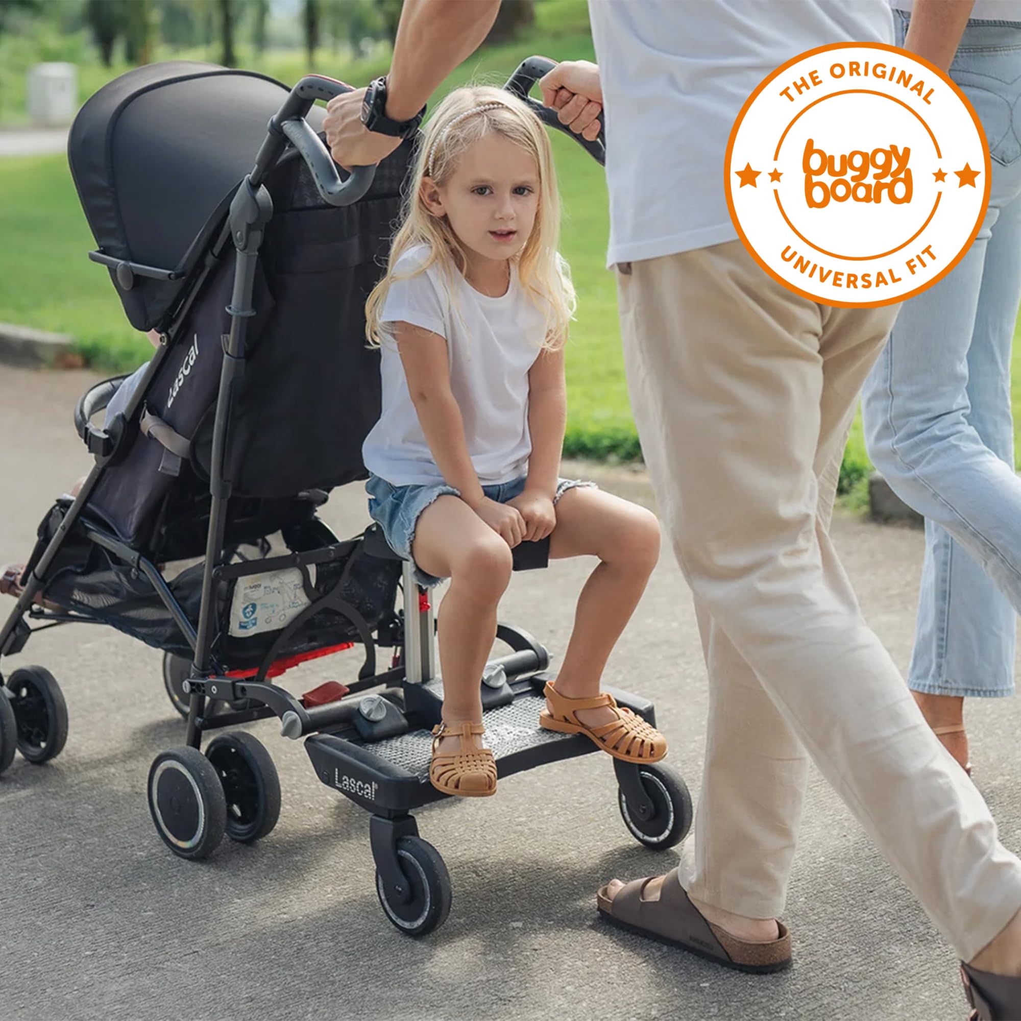Amazon.com : BuggyBoard Maxi+ - Black with Gray Saddle Seat : Baby