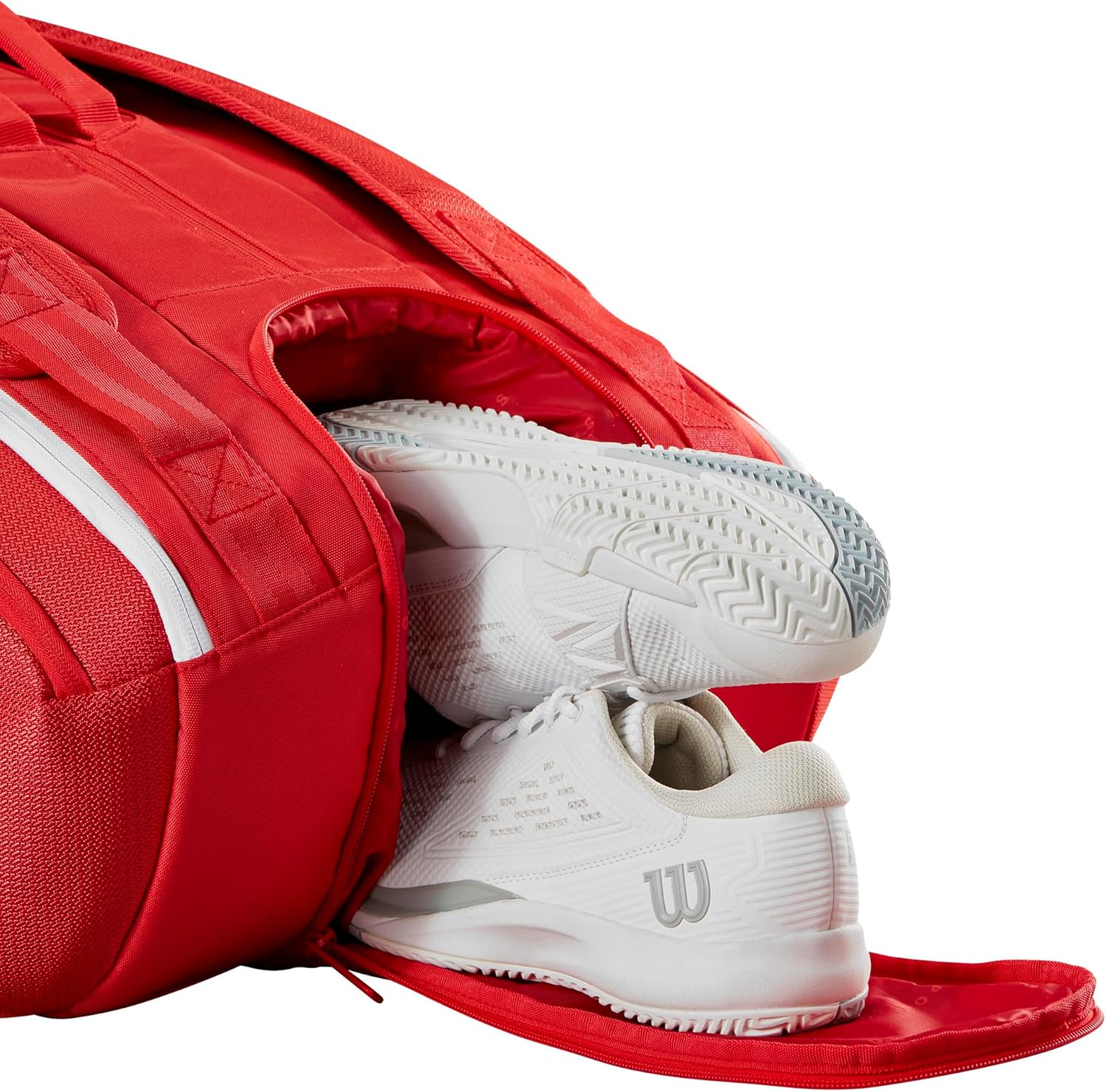 WILSON 2025 Super Tour Red Tennis Racket Bags - Red/White
