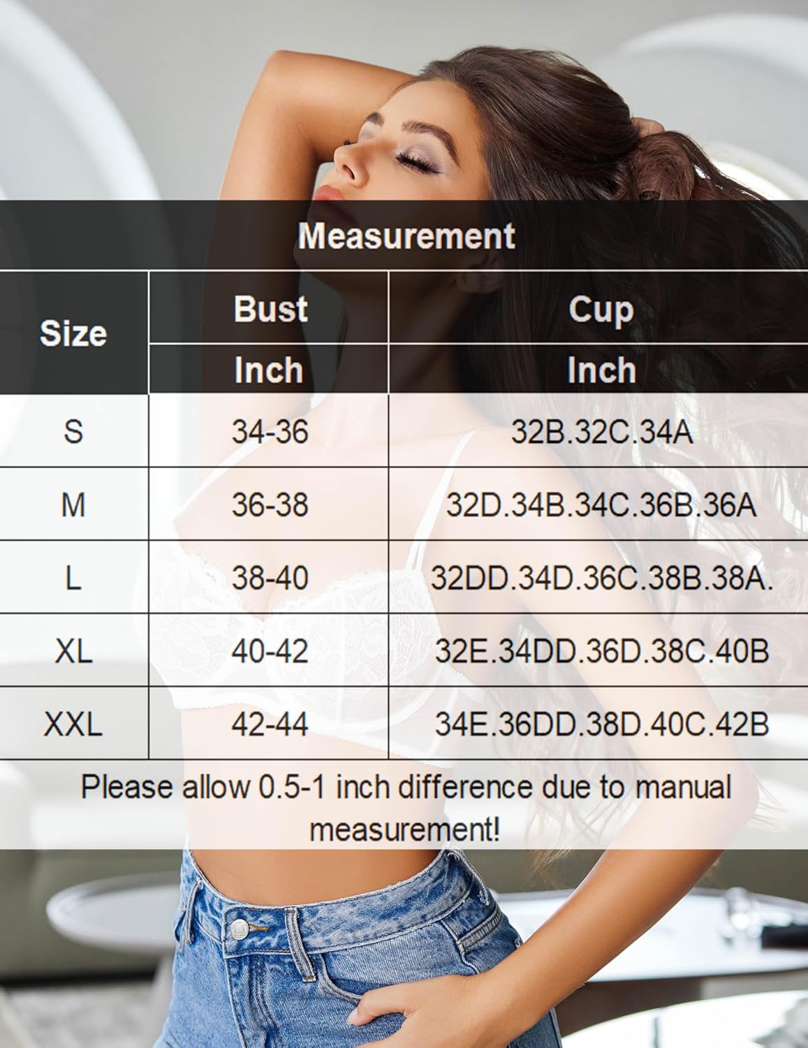 Avidlove Women's Sexy Lace Bra Sheer Balconette Underwire Unlined Everyday Bras Lingerie - Image 6