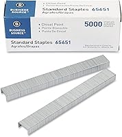 Vista 1 de Business Source Grapas estándar de punta de cincel, paquete de 5 (65651)