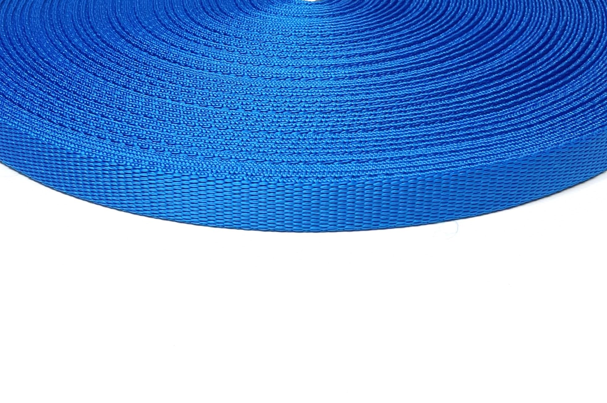 25mm Polypropylene Webbing Heavy Duty Strap For Backpacks Belts Handles Bags Straps Dog Leads (Electric Blue, 50 Metres)