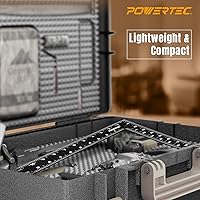 Vista 4 de POWERTEC Escuadra de Carpintero 8" x 12" - Regla Escuadra en L, Herramienta de Escuadra de Ángulo Recto, Escuadra de Carpintería para Carpintería