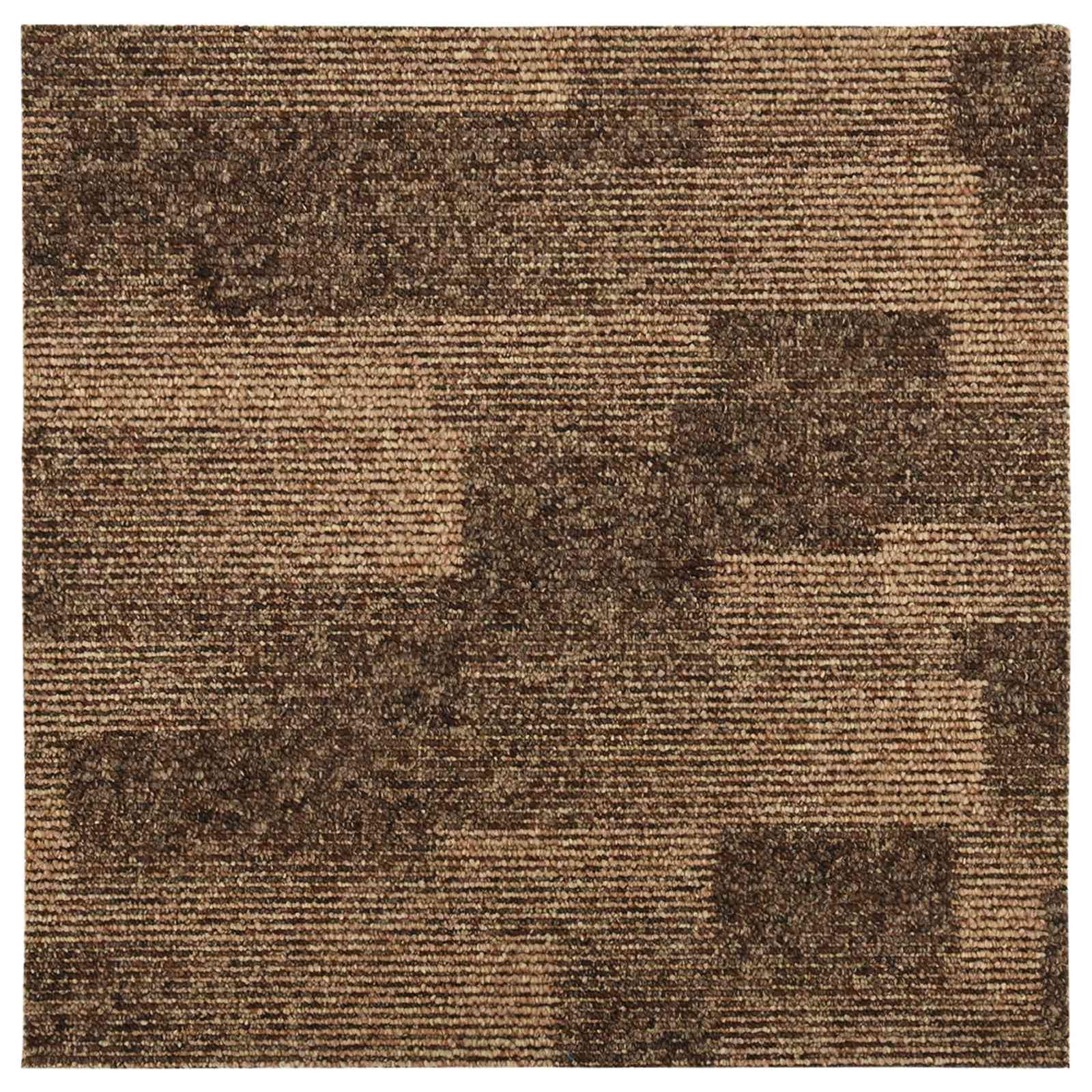 Teppichfliesen, 20 Stück, Braun, 50 x 50 cm