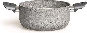 Excelsa Country Rock Saucepan 2 Handles 20 cm, Aluminium, Grey