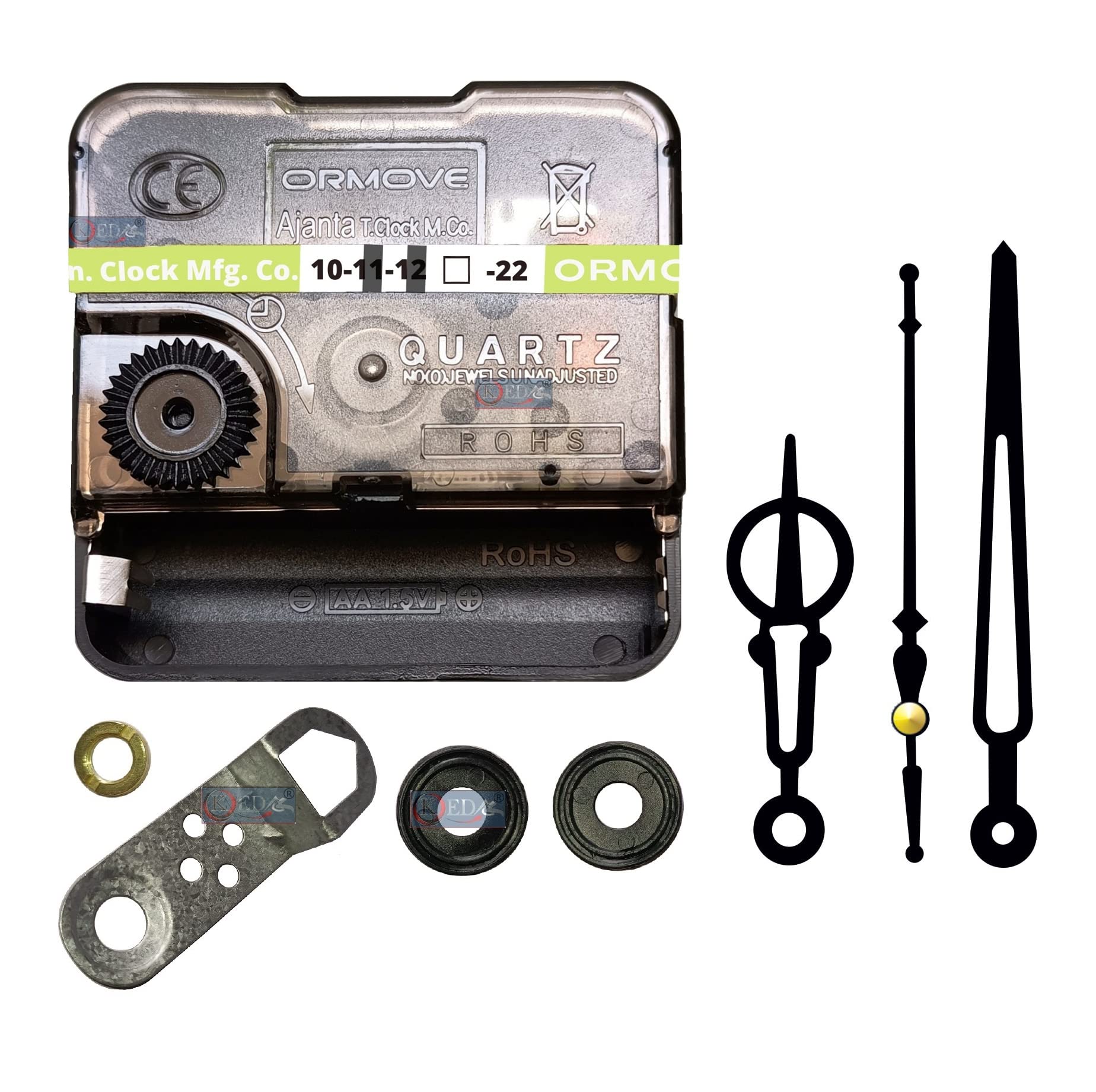 KEDAR® Ajanta Quartz Ticking Movement Machine for Wall Clock with Fancy Needles (Made in India) 47-image-38
