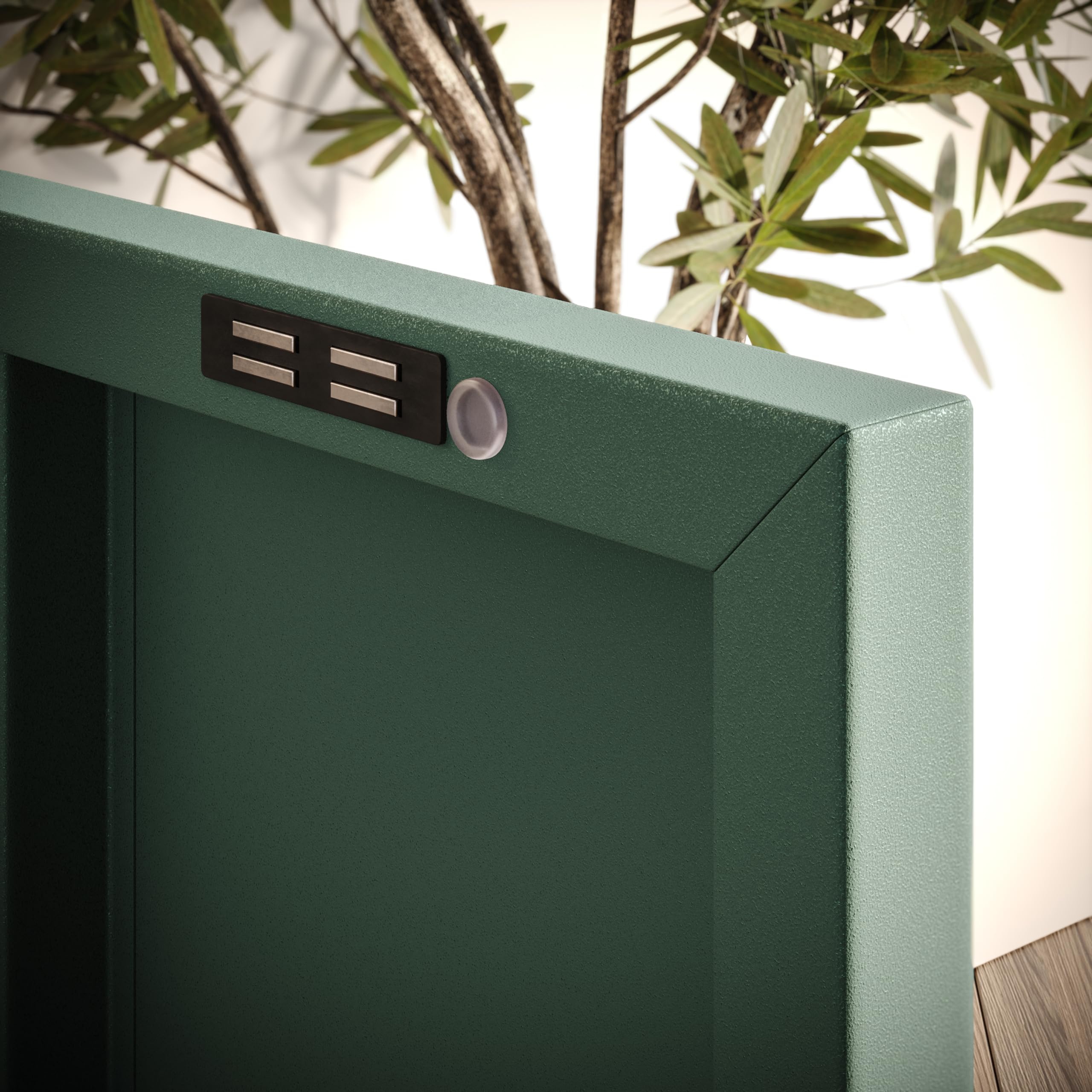 Jan Nowak Mueble TV Salon Metal - Rosa | 115 x 59,5 x 40 cm | Mueble Salón Televisión de 2 Puertas, Estilo Industrial | Mesa TV,Superficie Brillante