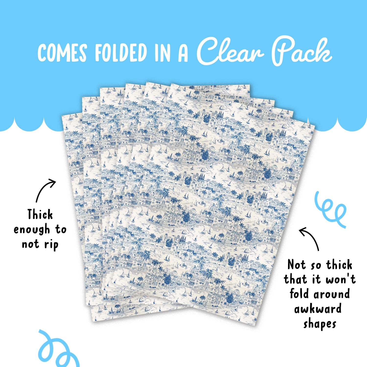 Carta Regalo Marmo Blu Navy | 6 Fogli 70x50 Cm | Con Adesivi | Riciclabile - Foto 6