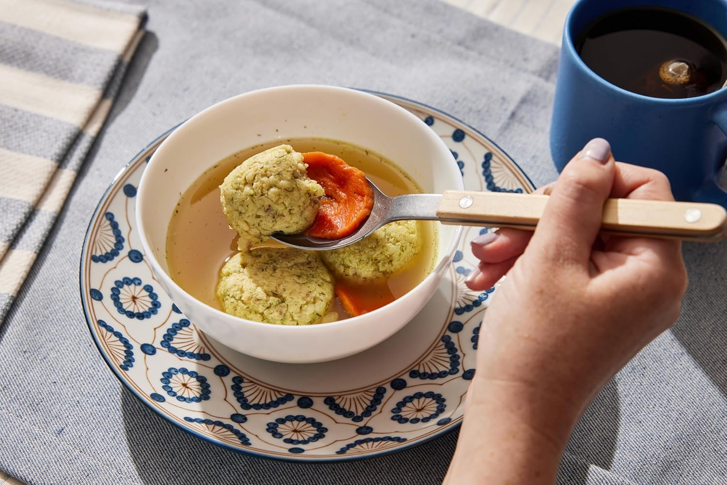 NOOISH Instant Matzo Ball Soup (4 pack) | Kosher, Pareve, Vegetarian | Just add water, ready in minutes | Clean ingredients, No MSG | Shelf-stable, Pantry Staple