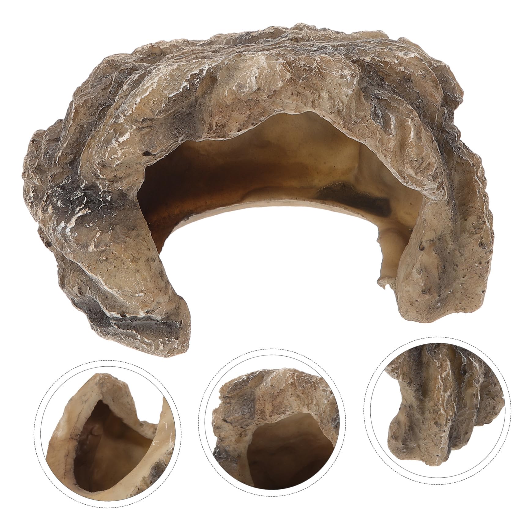 Cueva De Resina Para Reptiles - Refugio Para Tortugas, Geckos, Serpientes Y Anfibios (Tamaño L O M)