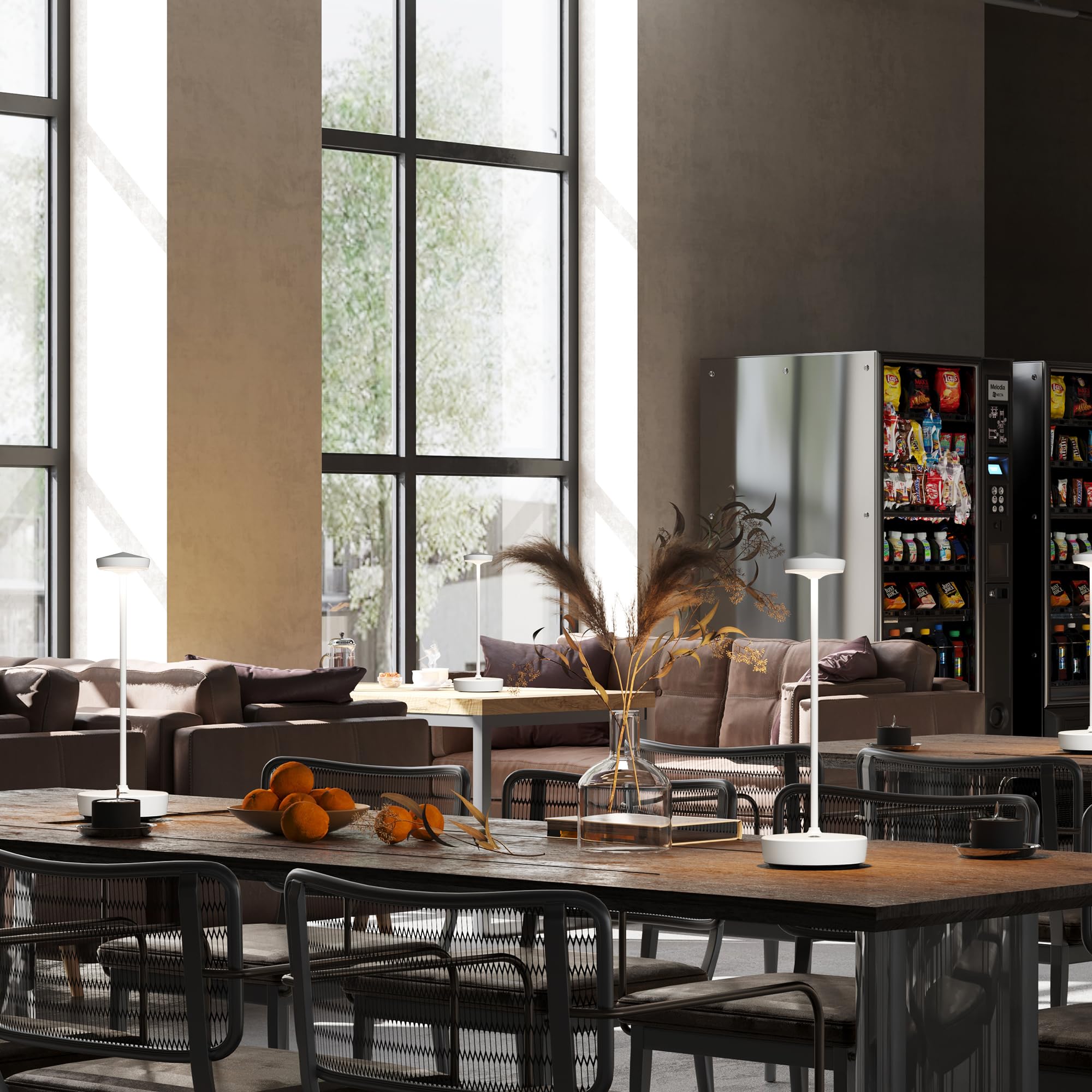 TBBGA Lampada da tavolo senza fili ricaricabile, confezione da 2, lampada da tavolo a LED con 3 temperature di colore, oscuramento continuo, alluminio impermeabile per interni ed esterni, patio