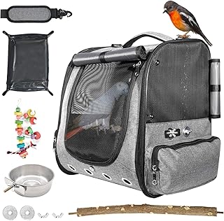Backpack Parakeets Cockatiels Transparent Breathable