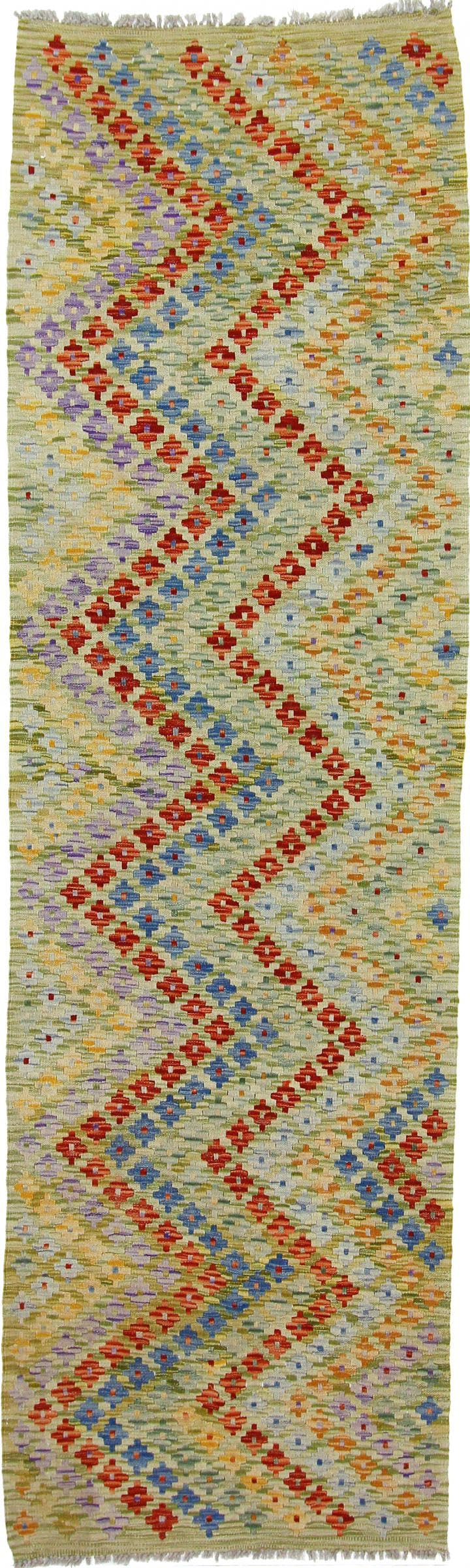 Tapis d'Orient Kilim Afghan Heritage 83x277 cm tissé main en laine