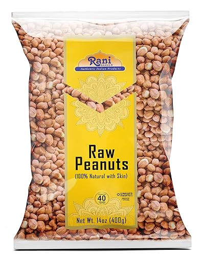Rani Peanuts crudos enteros con piel sin cocinar sin sal 14 onzas 1411oz Todo natural Vegano Apto para gluten producto fresco de Estados Unidos Rani Peanuts crudos enteros con piel sin cocinar sin sal 14 onzas 1411oz Todo natural Vegano Apto para gluten producto fresco de Estados Unidos